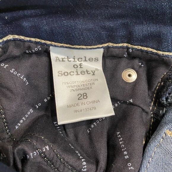 ARTICLES OF SOCIETY dark wash stretch skinny jeans size 28 ADD - Picture 5 of 11